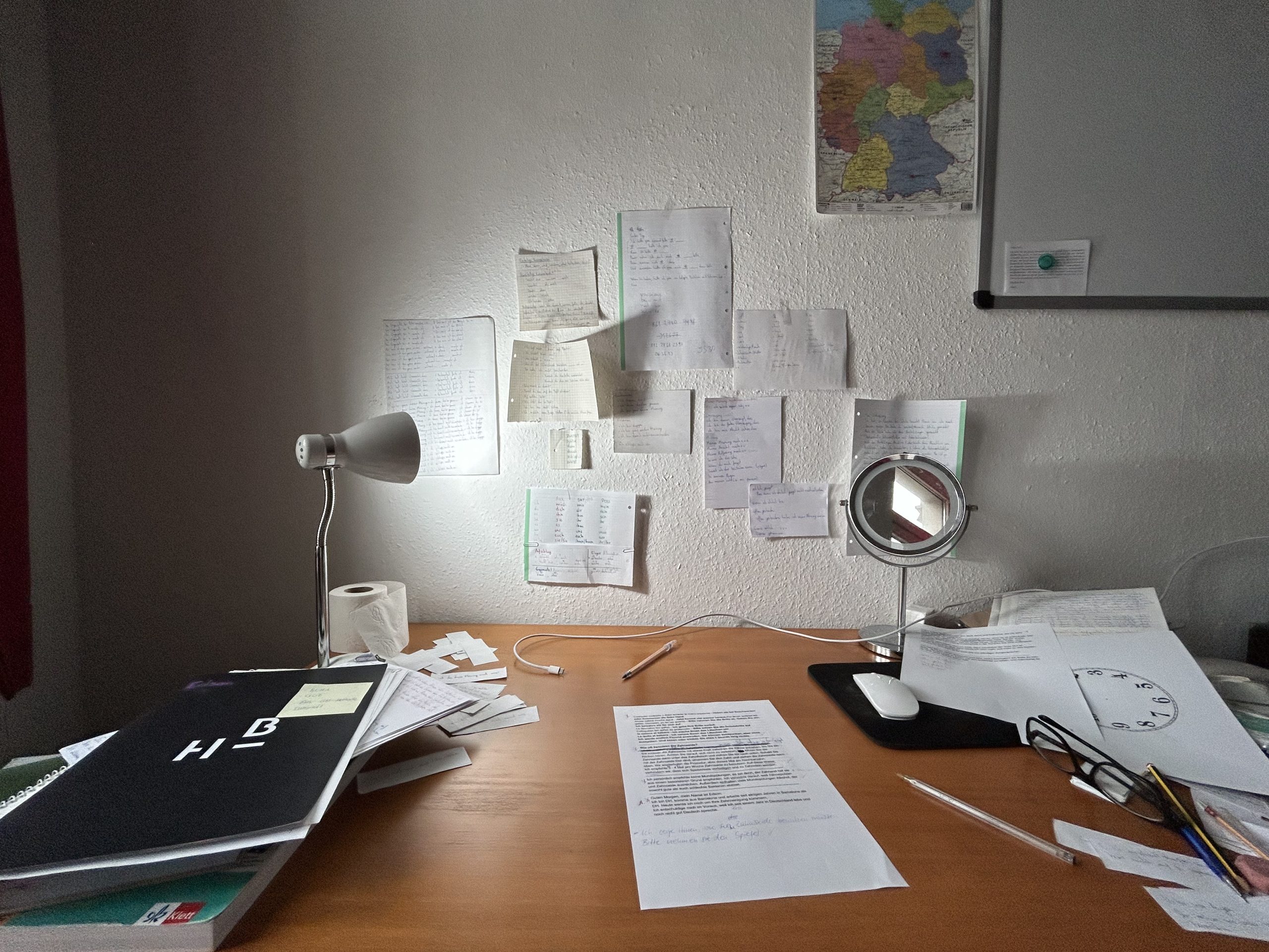 Mi mesa de estudio,